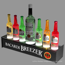 Custom Wine Store Advertising Acrylic Table Top 7 Bottles Led Illuminated Bottle Beer Display Stand